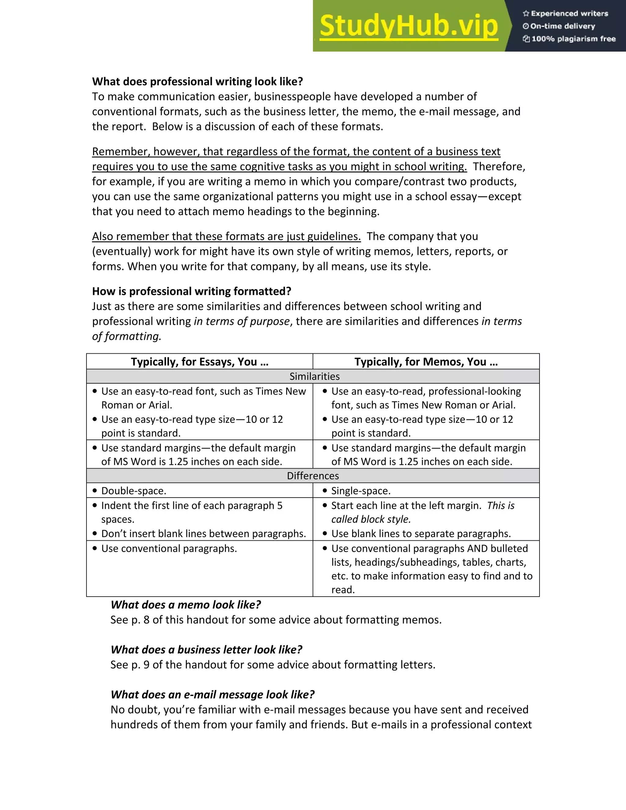 A Brief Guide To Professional Writing | PDF