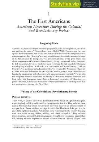 A Brief History Of American Literature | PDF