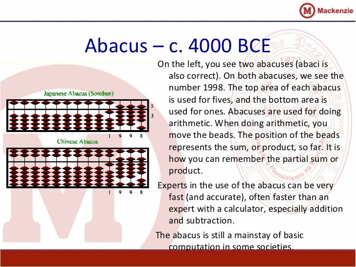 abacus history and use 1 history of computer: abacus: the stone age man used pebbles for counting cattle later on when man become more civilized, abacus came in use. abacus history and use 1 history of computer: abacus: the stone age man used pebbles for counting cattle later on when man become more civilized, abacus came in use.