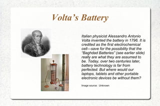 Voltas First Cell A brief history of computing | PPT