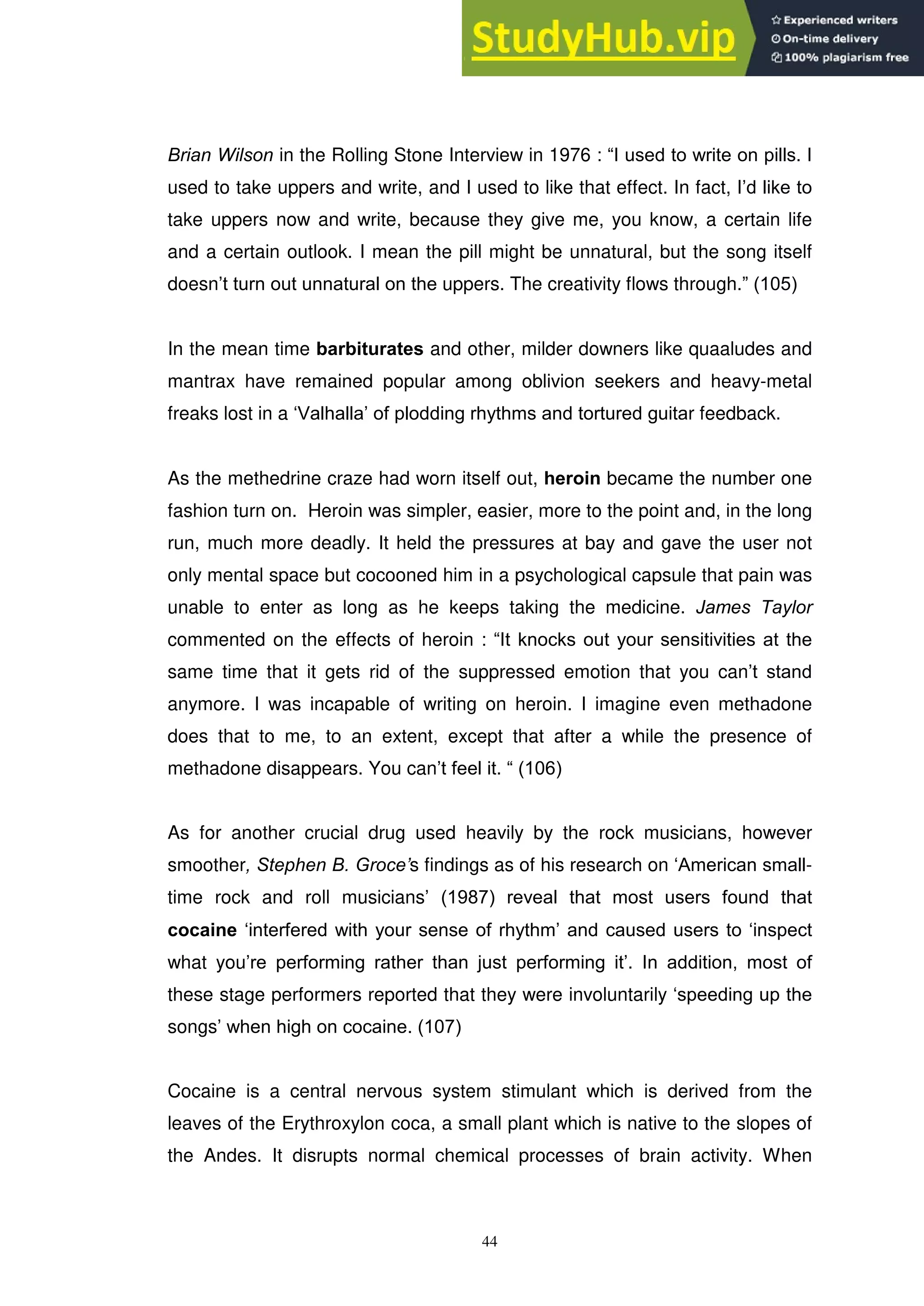 A Brief History Of Drug Taking In Popular Music And The Influence Of ...