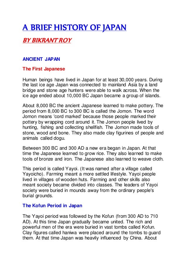 A Brief History Of Japan