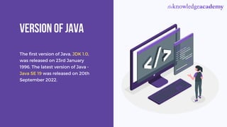 A Brief History of Java Programming Language | The Knowledge Academy | PPT