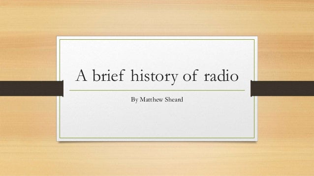 an essay about history of radio