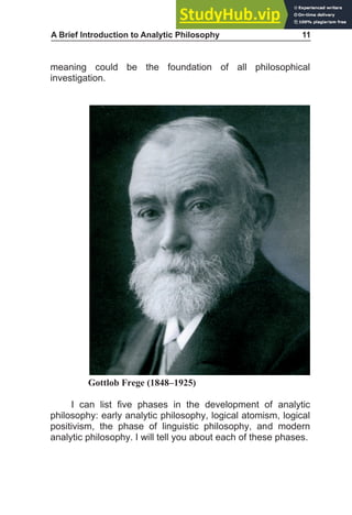 A Brief Introduction To Analytic Philosophy | PDF