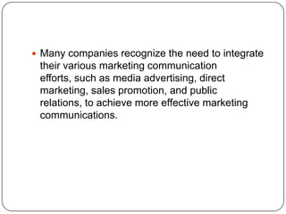 A brief introductiontion  ingrated marketing communication 12816463776467-phpapp02