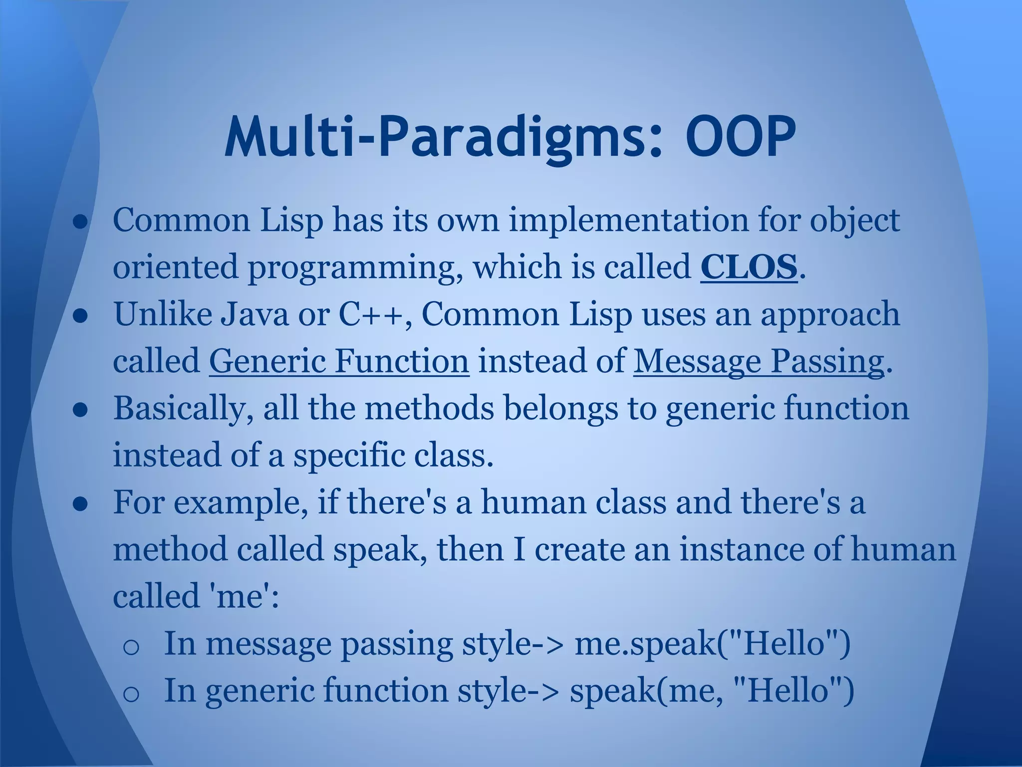 A brief introduction to lisp language | PPT