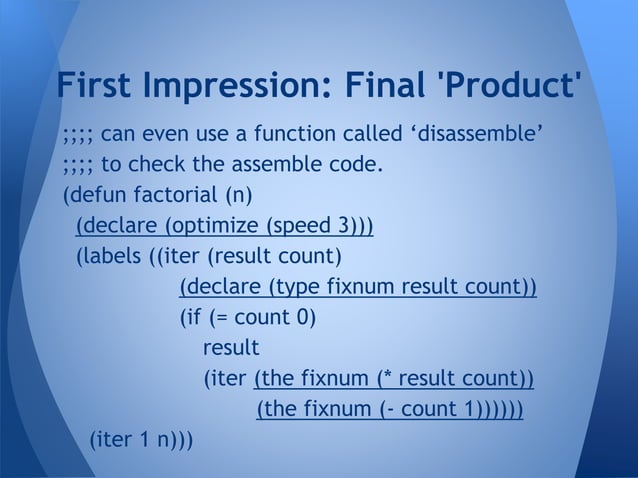 A brief introduction to lisp language | PPT