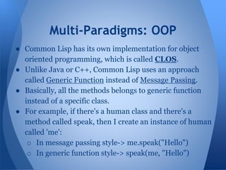 A brief introduction to lisp language | PPT