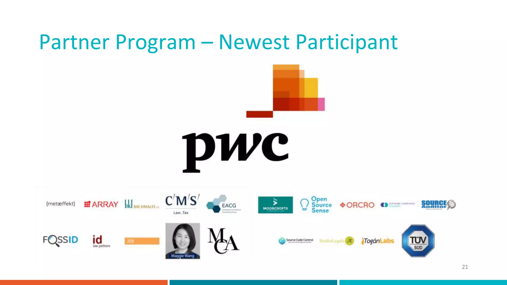 21
Partner Program – Newest Participant
 