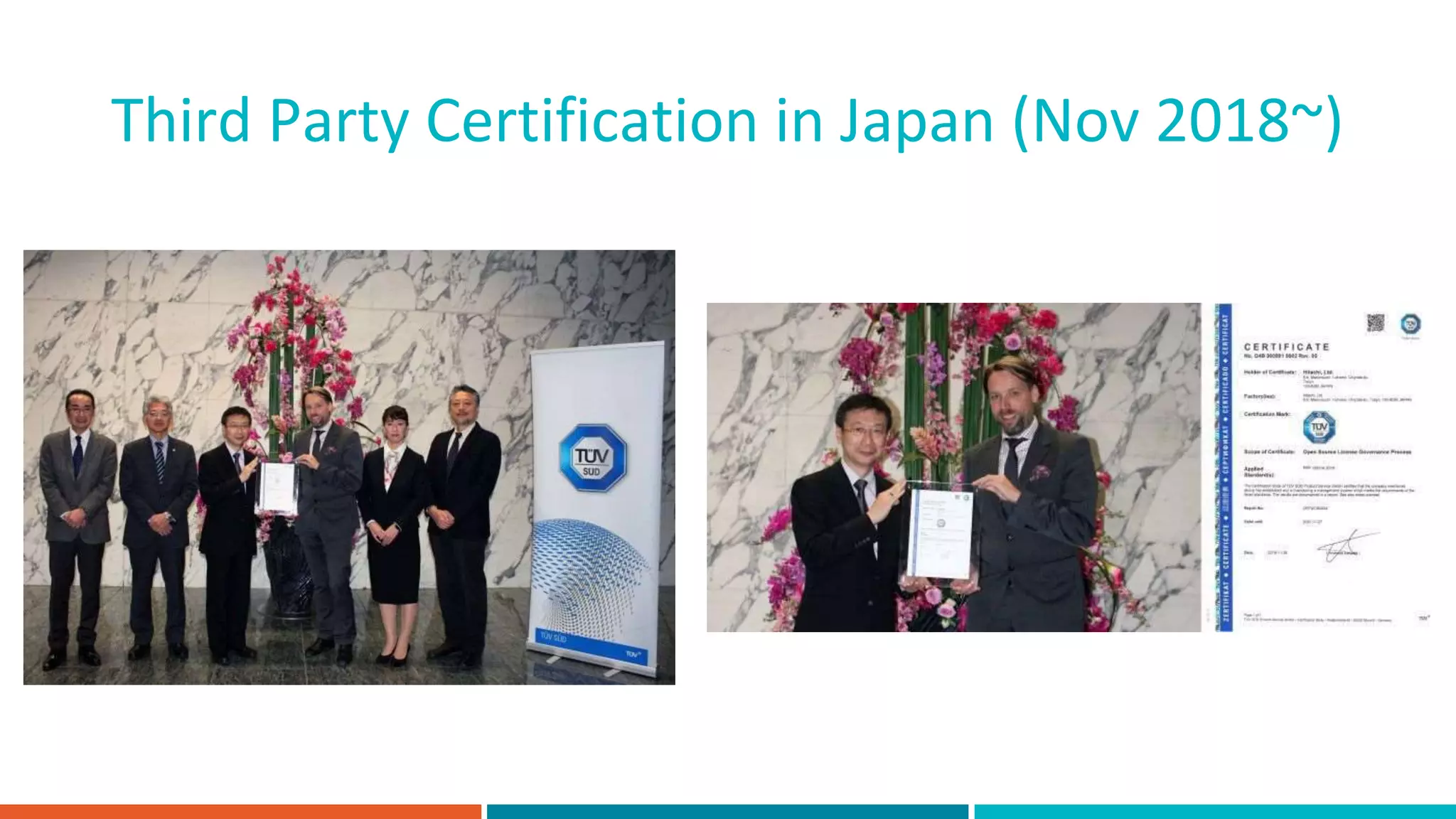 Third Party Certification in Japan (Nov 2018~)
 