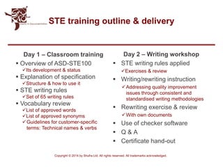 A brief introduction to Simplified Technical English implementation | PPSX