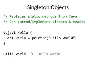 Explicit Typesval sum:Int= 1 + 2 + 3valnums:List[Int]= List(1, 2, 3)val map:Map[String, List[Int]] = ...