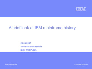 A brief look at ibm mainframe history | PPT