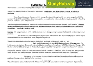 Stockist Example A Brief Overview About Marketing, Sales Distribution In FMCG Industry | PDF