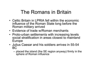 The History of Roman Britain (Notes Class 1) | PDF