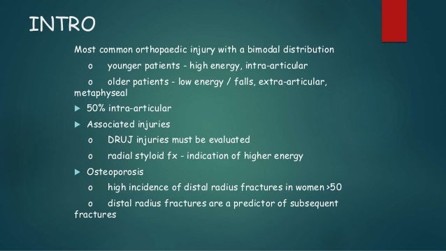 Distal radius fracture management in elderly patients a literature review