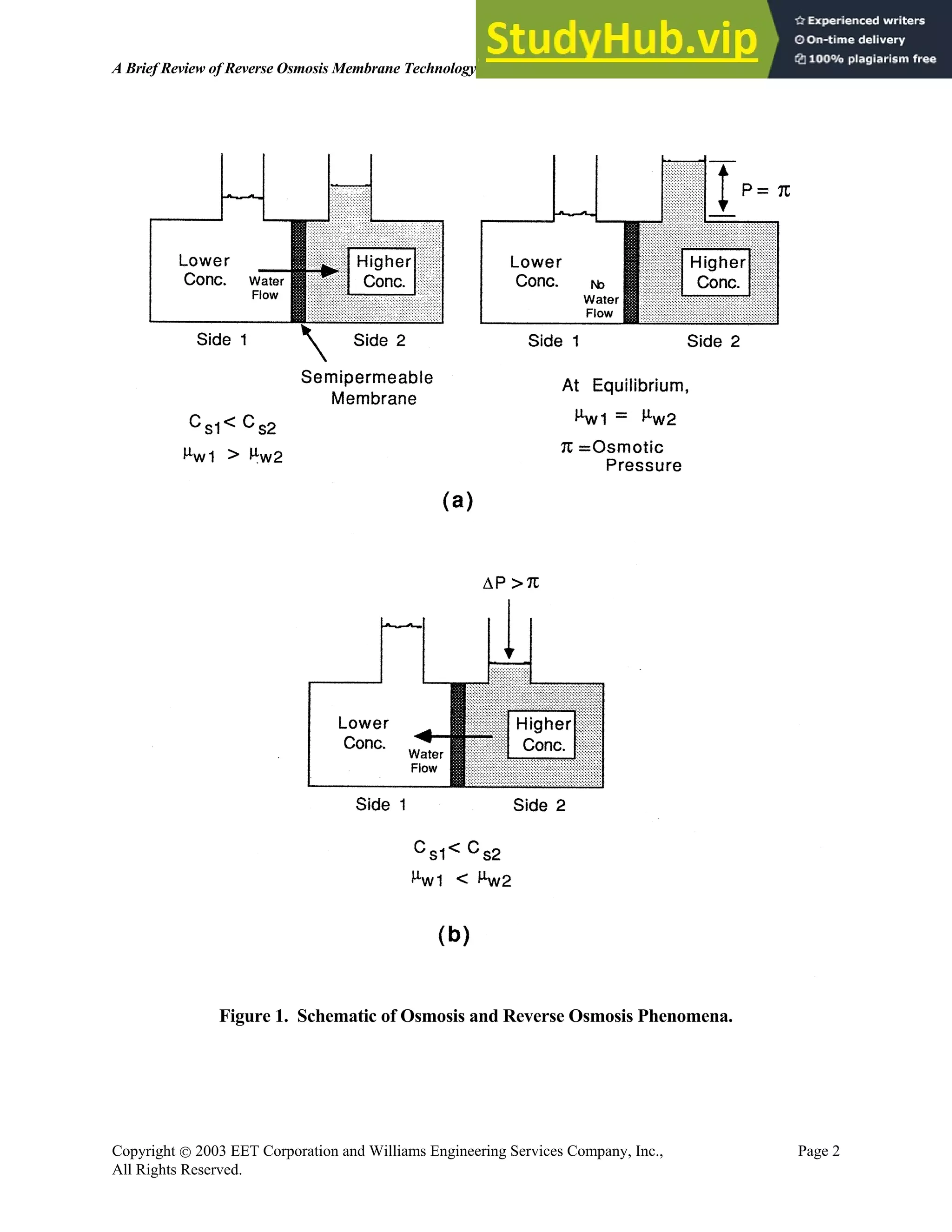 A Brief Review Of Reverse Osmosis Membrane Technology | PDF