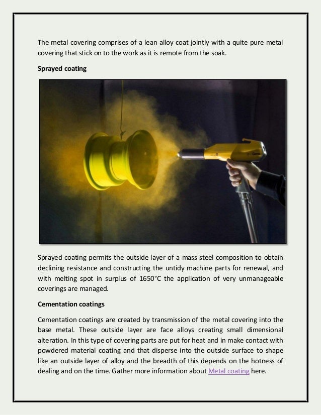 A Brief Review On The Various Types Of Metal Coating A Brief Review On The Various Types Of Metal Coating