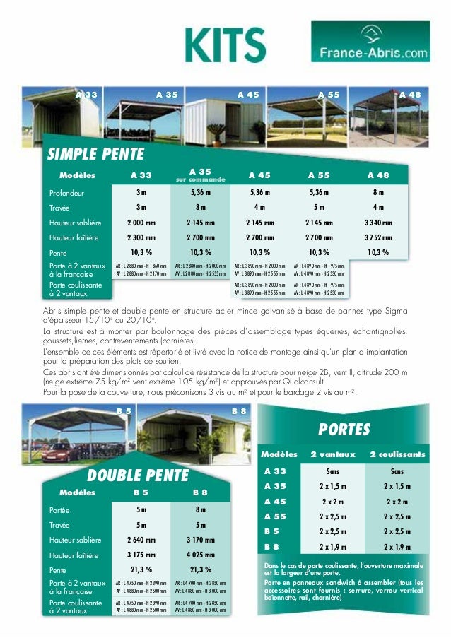 abri et charpente metal en kit france abris catalogue un 2 638