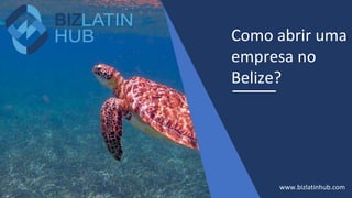 Como abrir uma
empresa no
Belize?
www.bizlatinhub.com
 