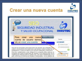 Crear una nueva cuentaPara crear una nueva cuenta de usuario damos clic en crear una cuenta