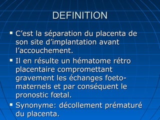 Abruptio Placenta