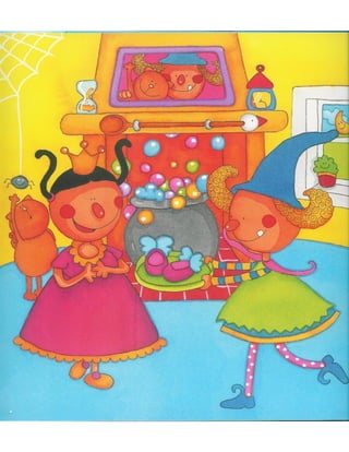 A bruxa esbrenhuxa, ilustrações por Carla Antunes