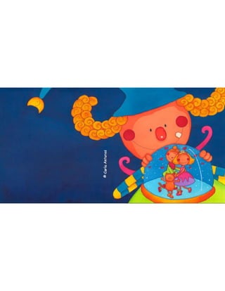 A bruxa esbrenhuxa, ilustrações por Carla Antunes