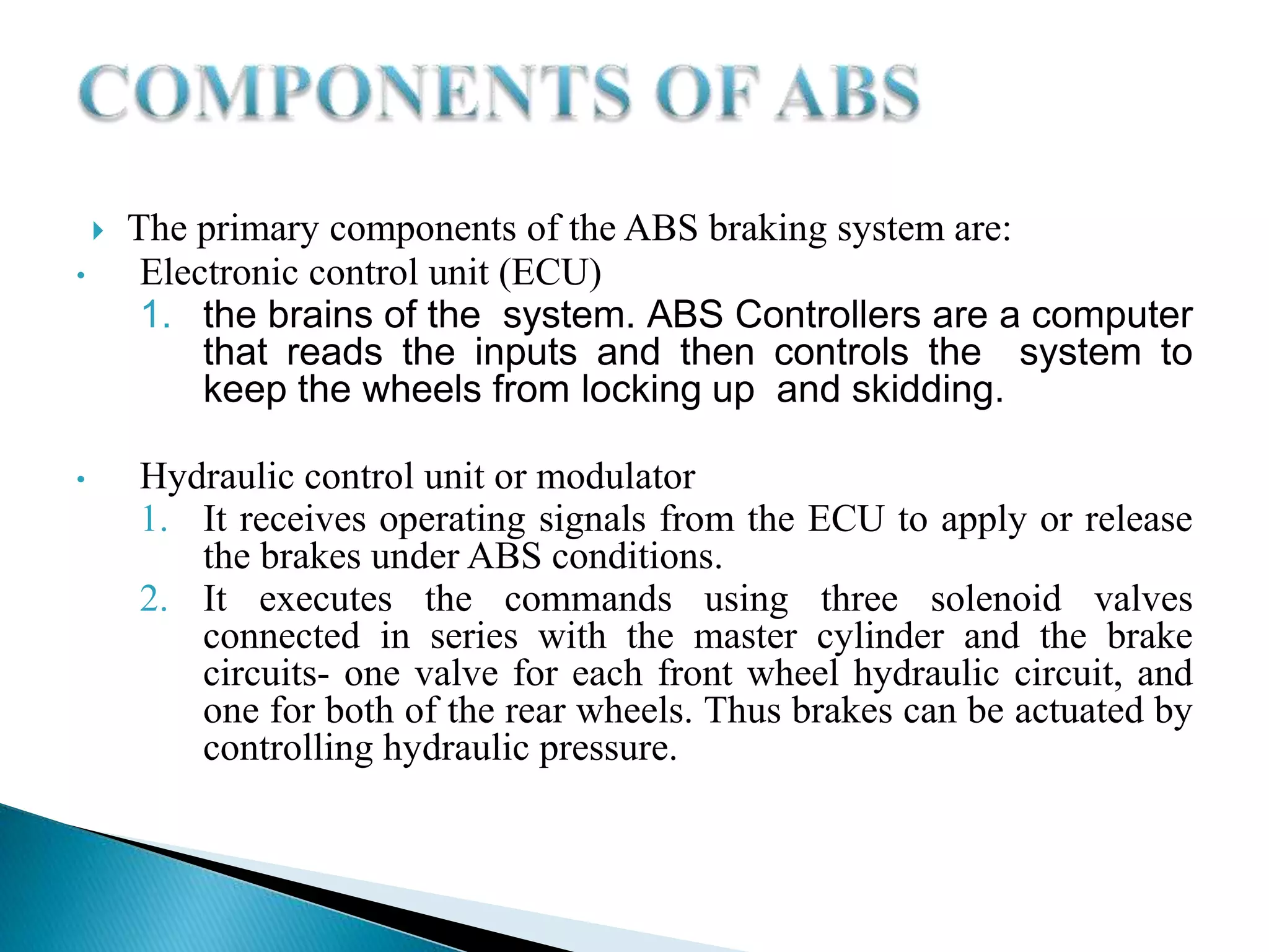 Anti lock braking system | PPTX