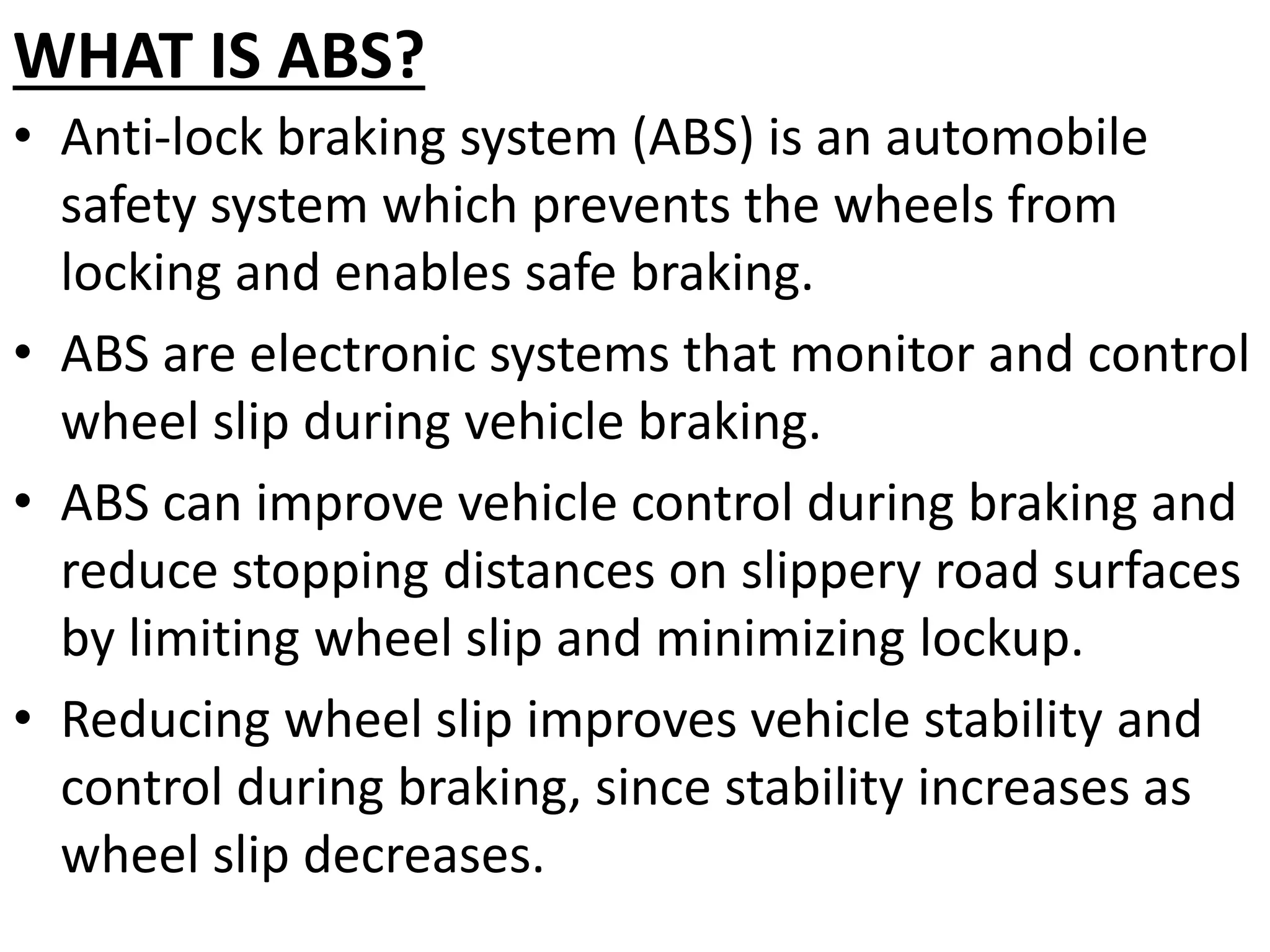 Photo inspiration: Fresh Look at Antilock Braking System Abs