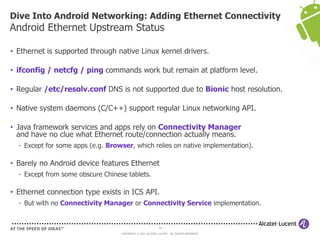 ABS 2013: Dive into Android Networking - Adding Ethernet Connectivity | PDF