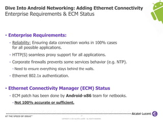 ABS 2013: Dive into Android Networking - Adding Ethernet Connectivity | PDF