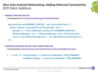 ABS 2013: Dive into Android Networking - Adding Ethernet Connectivity | PDF