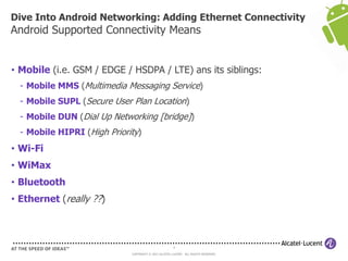 ABS 2013: Dive into Android Networking - Adding Ethernet Connectivity | PDF