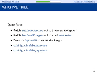 Headless Android Strikes Back! | PDF