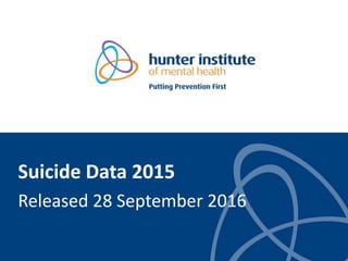 Suicide Data 2015
Released 28 September 2016
 