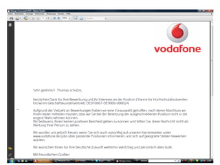 Absage Vodafone