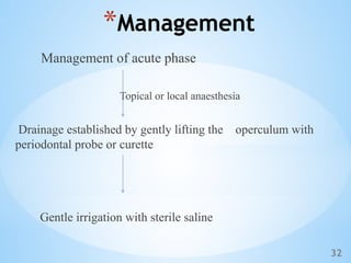 Abscess of periodontium and its management | PPTX