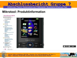 Mikrotool: Produktinformation 