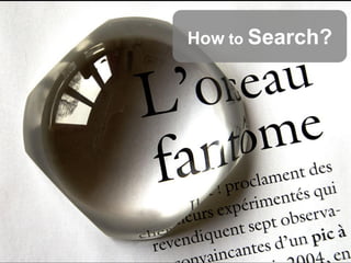 Gruppe Nr. 1
    HS 2010
 08.12.2010
               Ziel
    Page 18


                                    How to Search?
                Datenrecherche
                Kriterien finden
 