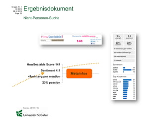 Gruppe Nr. 1
    HS 2010
 08.12.2010
               Ergebnisdokument
    Page 53


               Nicht-Personen-Suche
 