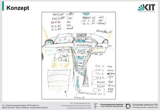 Konzept




                                                                KIT - Die Kooperation von
14 | Abschlusspräsentation VR-Praktikum               Forschungszentrum Karlsruhe GmbH
Björn Ullmann, Oliver Pfefferle, Khaled Abdel Rahim         und Universität Karlsruhe (TH)
 