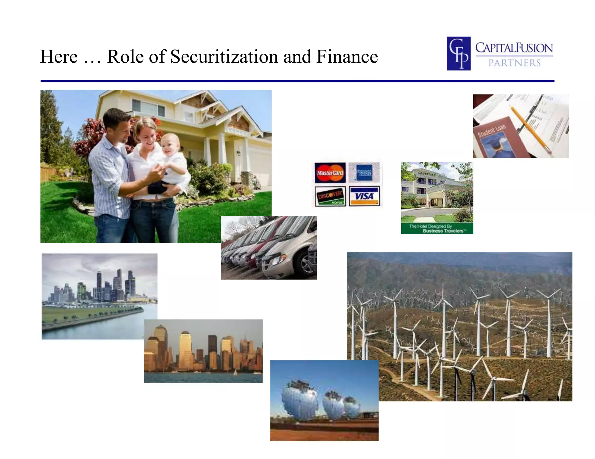 Here … Role of Securitization and Finance
 