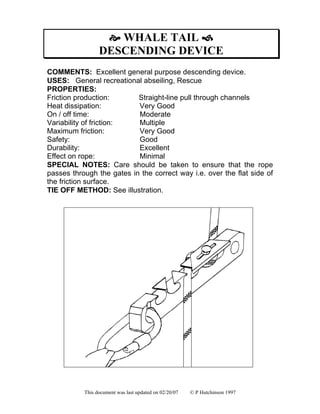 Abseiling techniques manual | PDF
