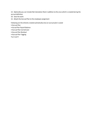 Absence management in oracle HRMS | DOCX