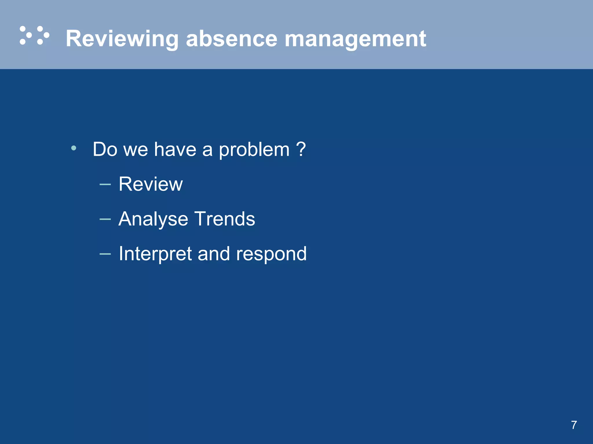 Absence Management Presentation | PPT