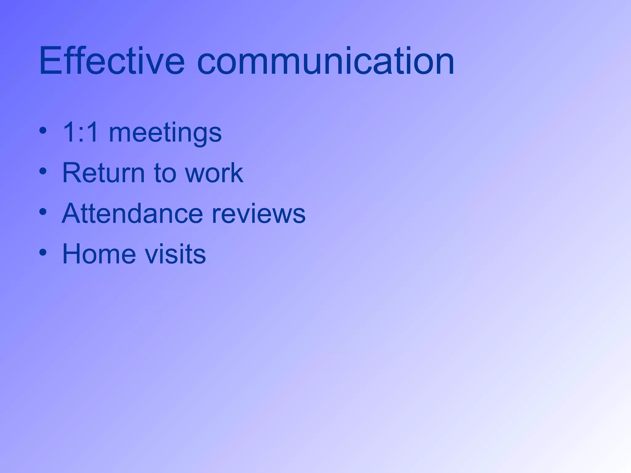 Absence management slides | PPT