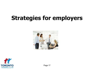 Page 17
Strategies for employers
 