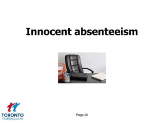 Page 25
Innocent absenteeism
 